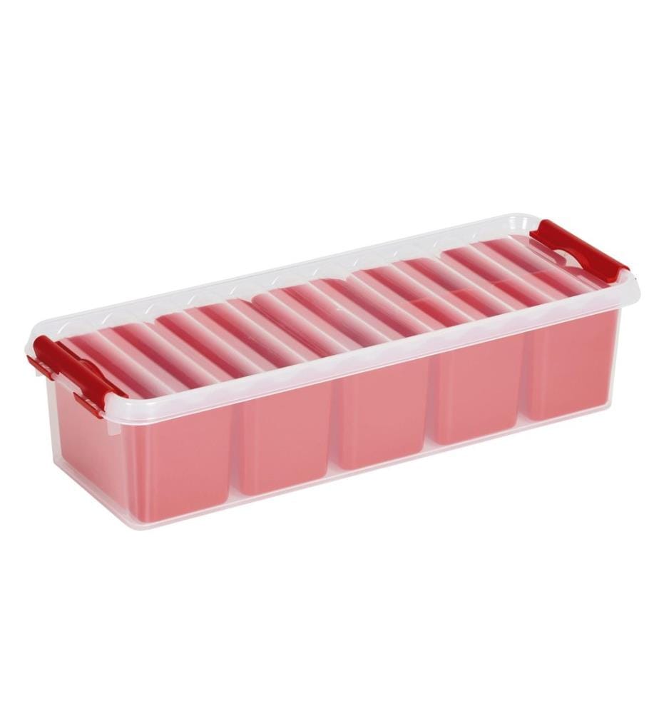 SIGMA HOME - Aufbewahrungsbox Q-Line Rot, Volumen: 3.5 l