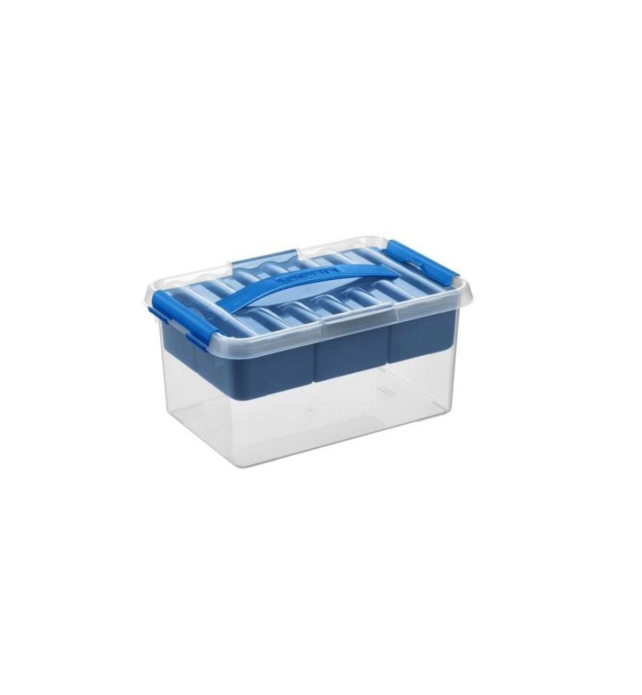 SIGMA HOME - Aufbewahrungsbox Q-Line Blau, Volumen: 6 l