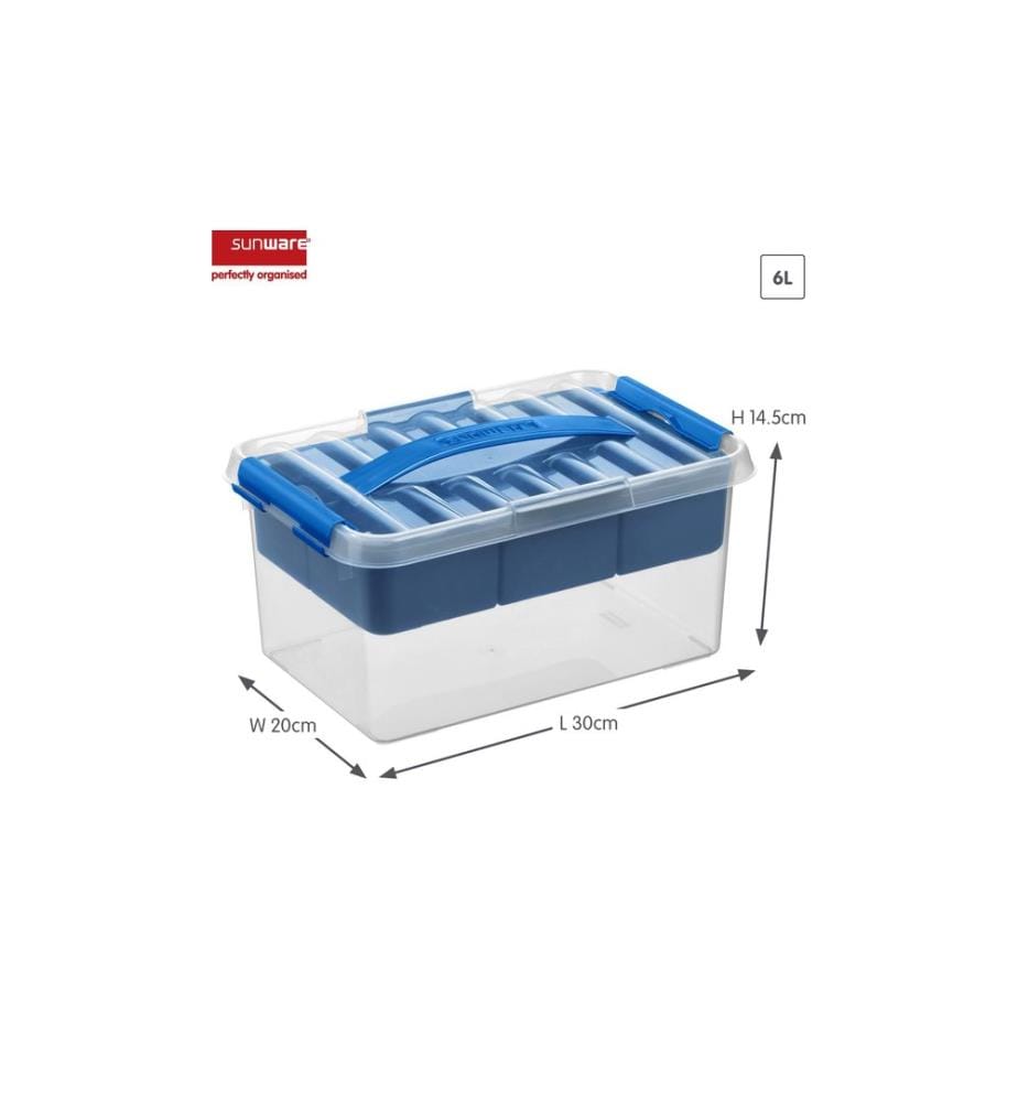 SIGMA HOME - Aufbewahrungsbox Q-Line Blau, Volumen: 6 l