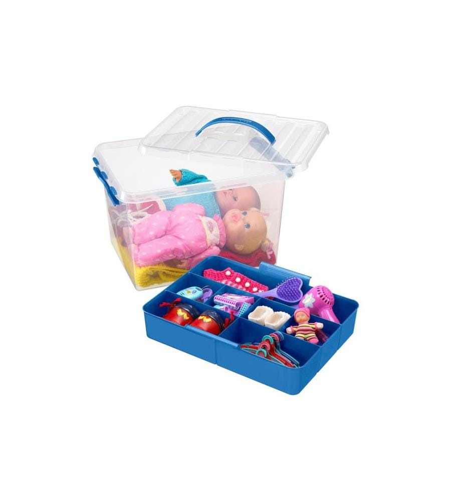 SIGMA HOME - Aufbewahrungsbox Q-Line Blau, Volumen: 15 l