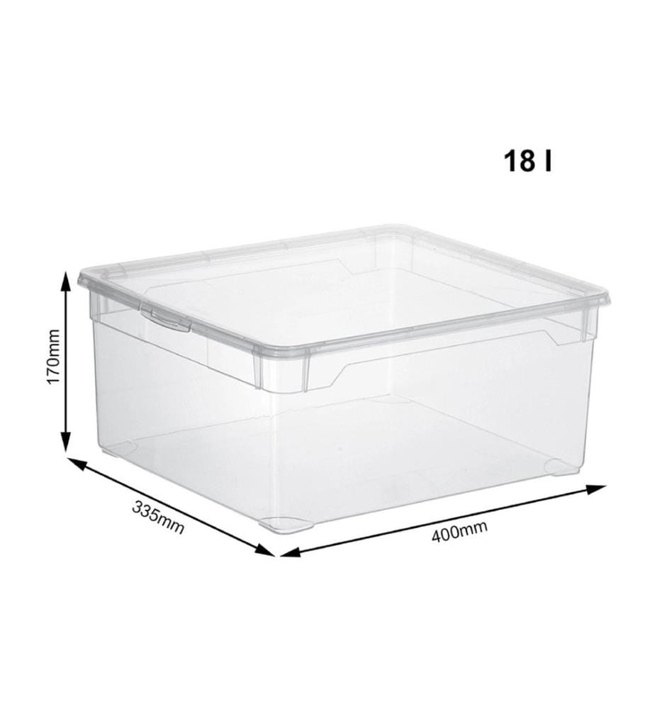 ROTHO - Aufbewahrungsbox CLEAR Blau, 3 tlg.