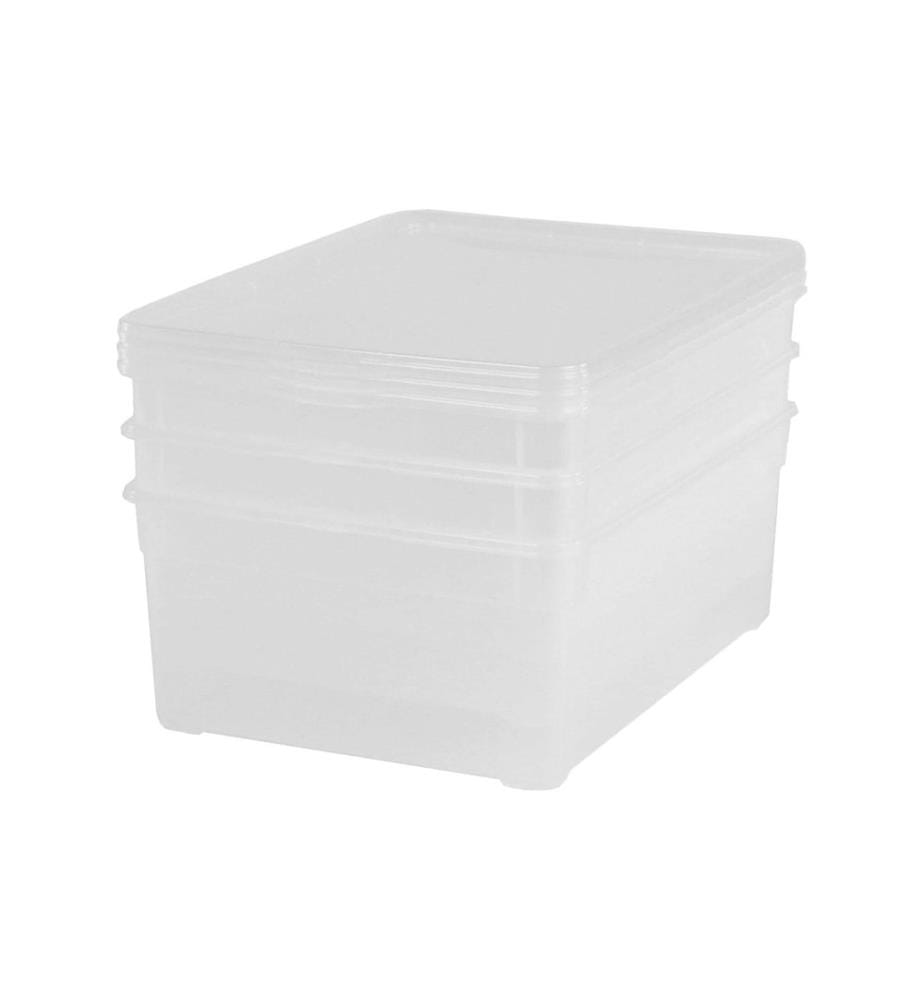 ROTHO - Aufbewahrungsbox Men Shoe Transparent, 3 tlg.