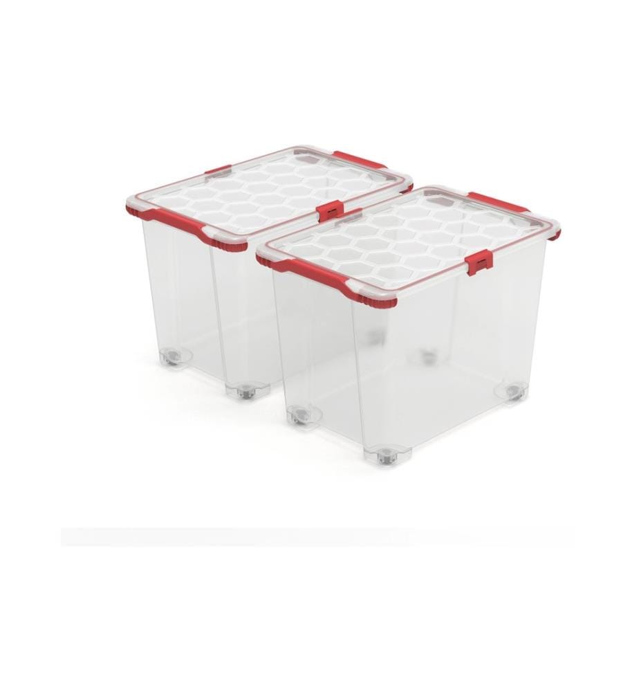 ROTHO - Boîte de rangement EVO TOTAL Transparent, 2 pcs.