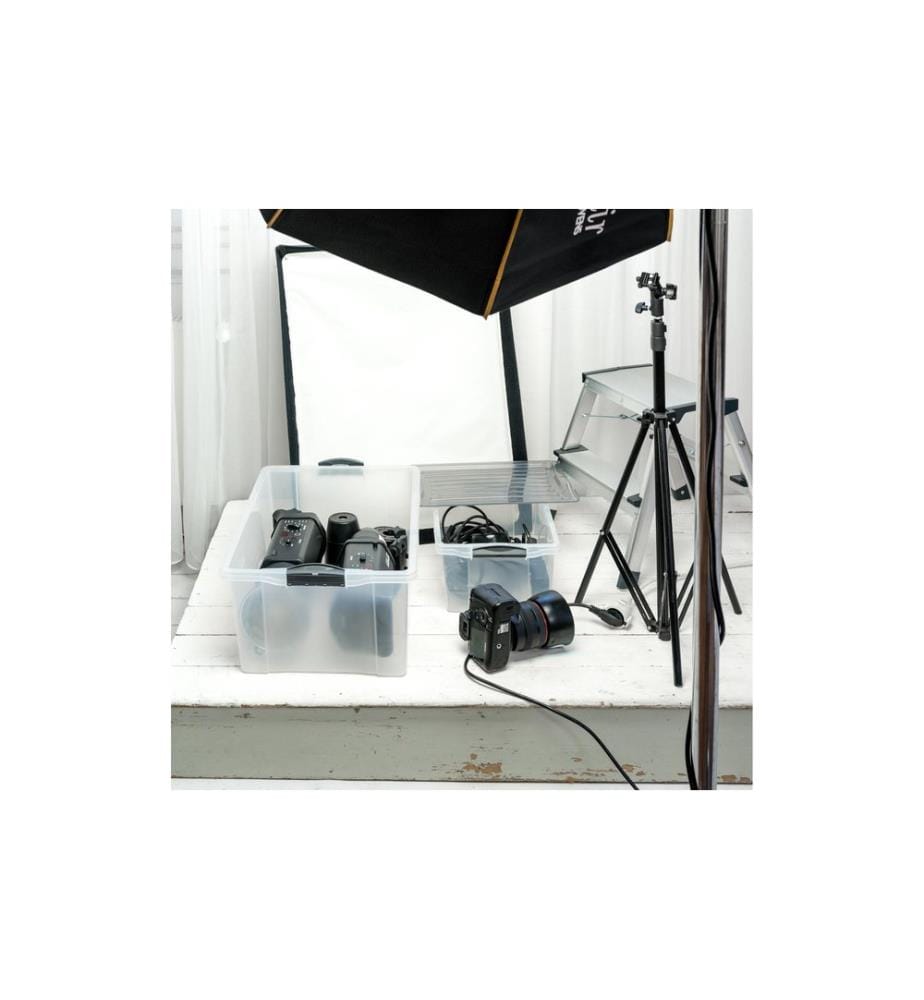 ROTHO - Aufbewahrungsbox COMPACT, Grau, 3 tlg.