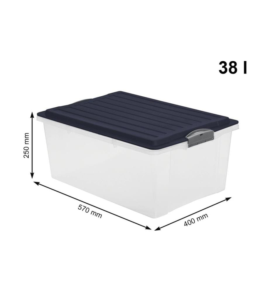 ROTHO - Aufbewahrungsbox COMPACT, Blau, 3 tlg.