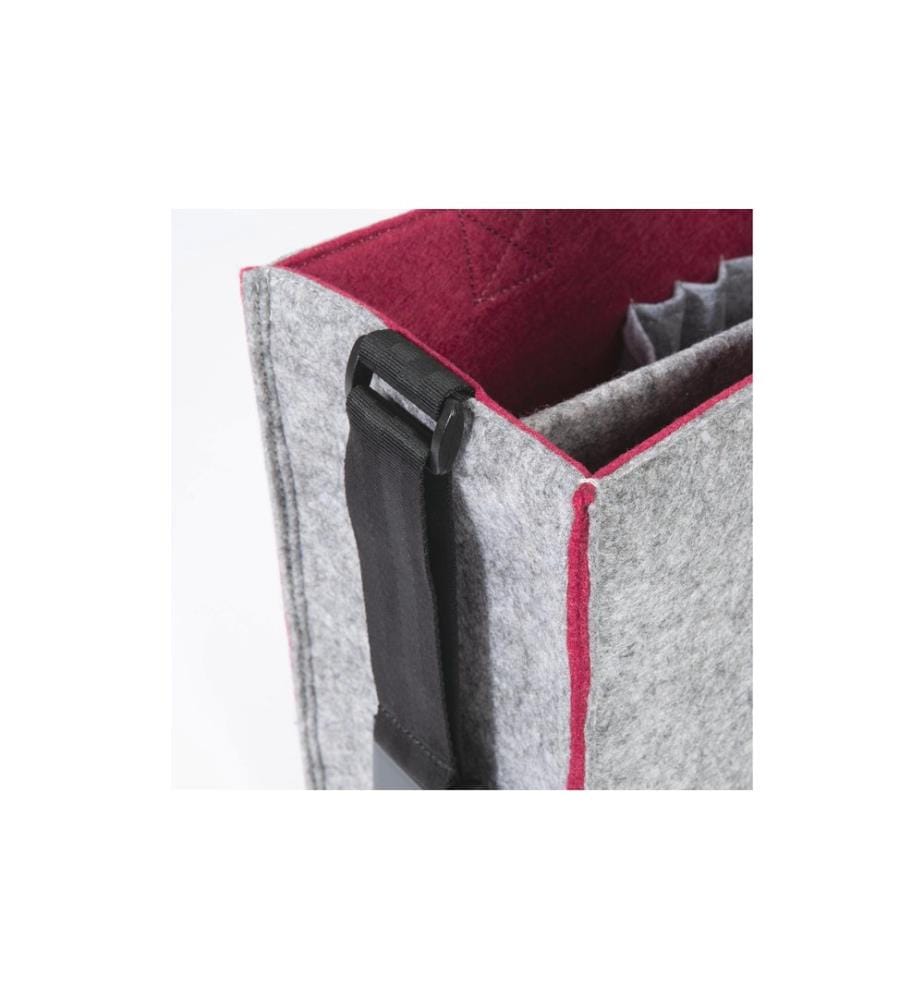 SIGEL - Desk Sharing Bag Bicolor M, grau/rot 15.4