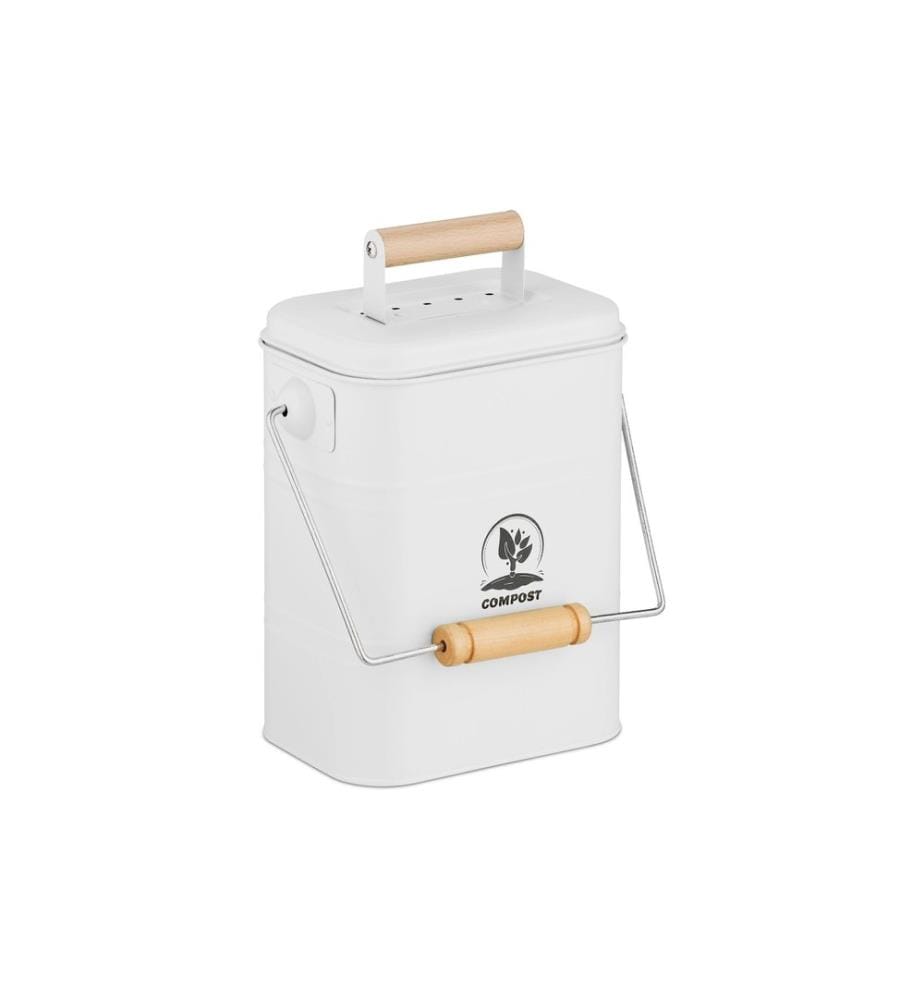 RELAXDAYS - Komposteimer 3.5 l, Hellbraun/Weiss