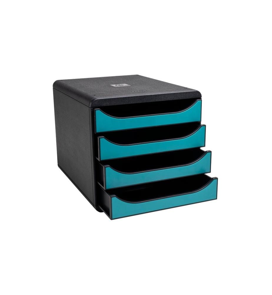 EXACOMPTA - Schubladenbox Big Box Skandi, 4 Schubladen, Pazifikblau