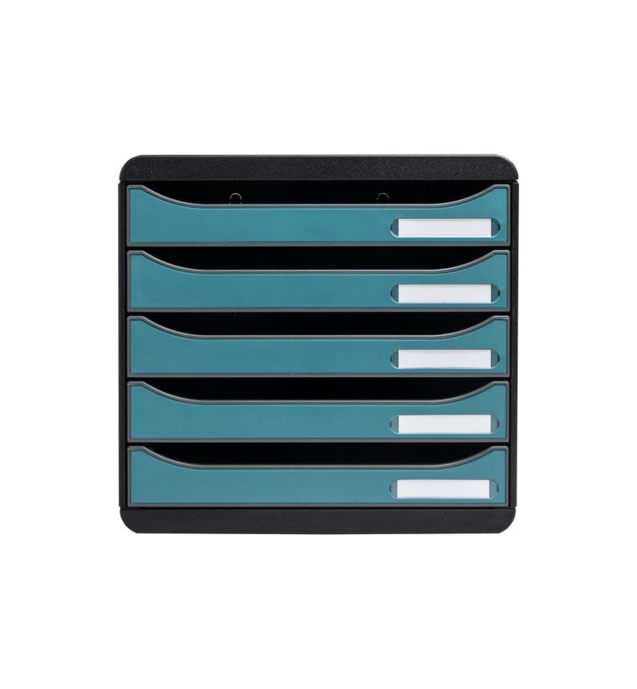 EXACOMPTA - Schubladenbox Big Box Plus Skandi, 5 Schubladen, Pazifikblau