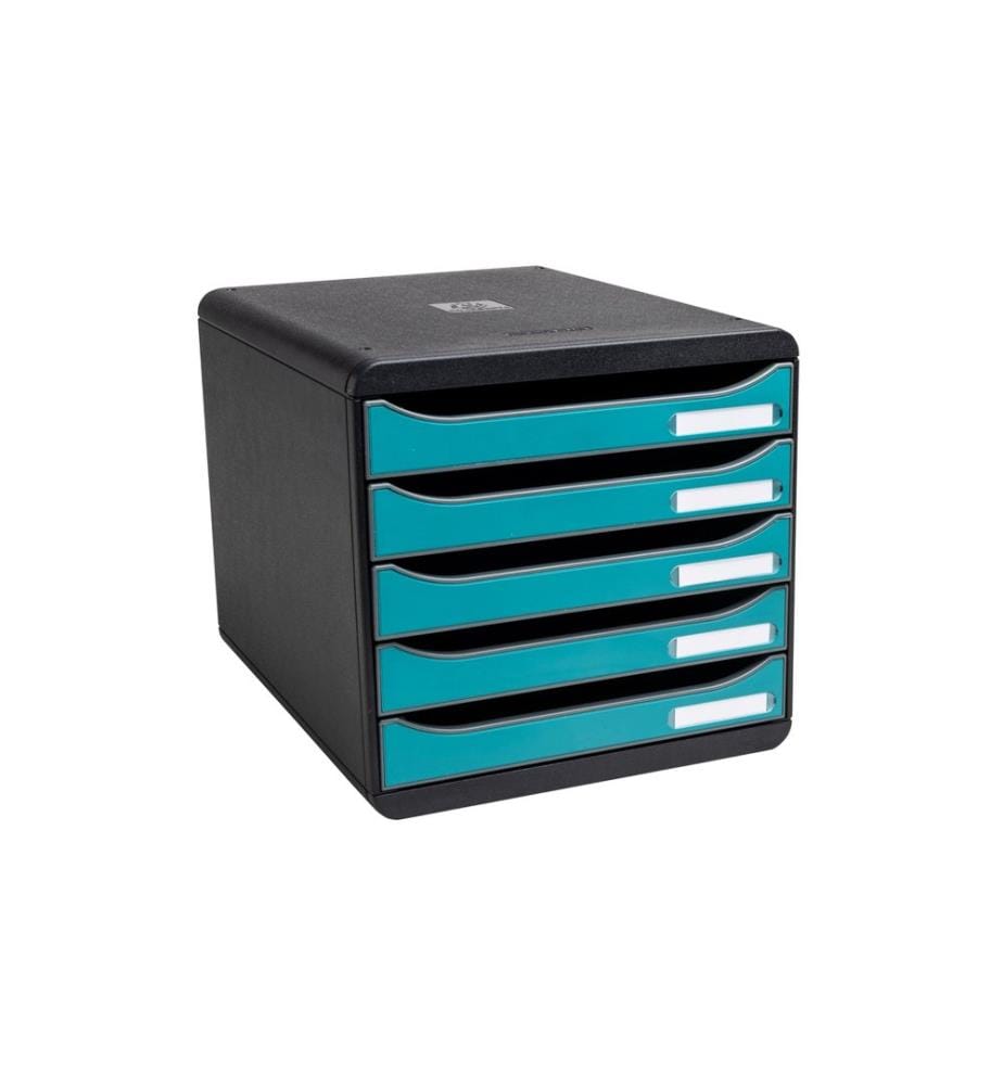 EXACOMPTA - Schubladenbox Big Box Plus Skandi, 5 Schubladen, Pazifikblau