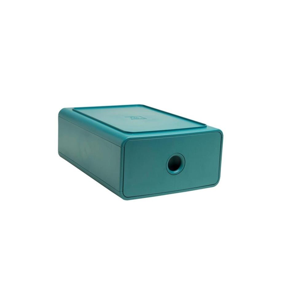 EXACOMPTA - Schubladenbox Tiny Box Skandi, 1 Schublade, A5+, Pazifikblau