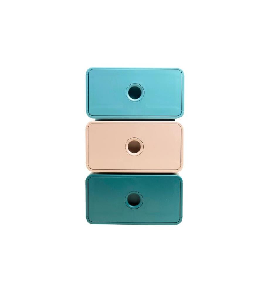 EXACOMPTA - Schubladenbox Tiny Box Skandi, 1 Schublade, A5+, Pazifikblau
