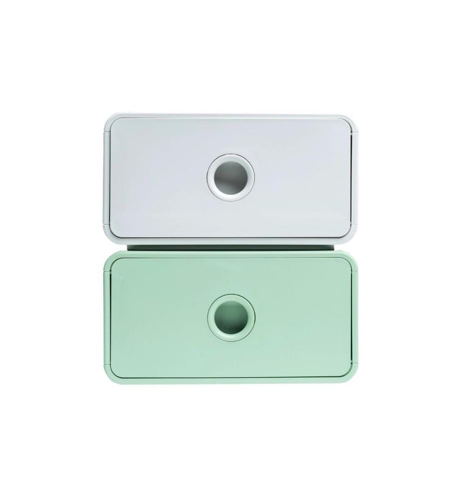 EXACOMPTA - Schubladenbox Tiny Box AutentiK, A5+, 1 Schublade, Weiss