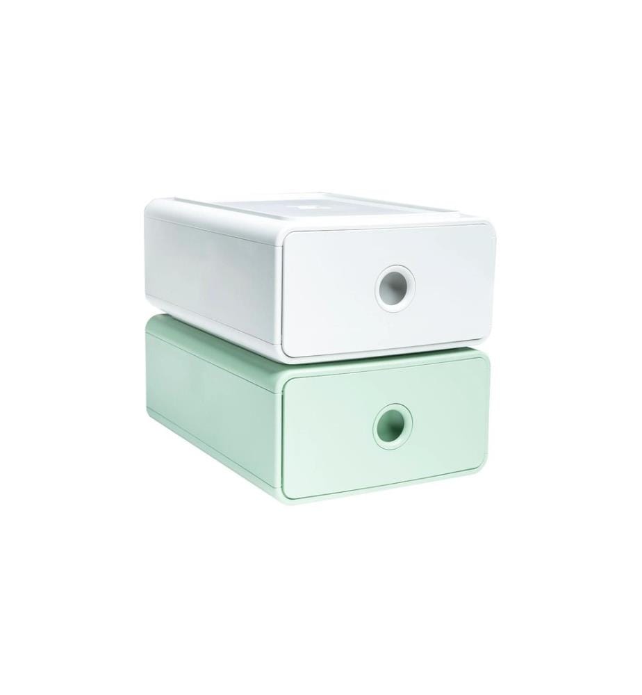 EXACOMPTA - Schubladenbox Tiny Box AutentiK, A5+, 1 Schublade, Weiss