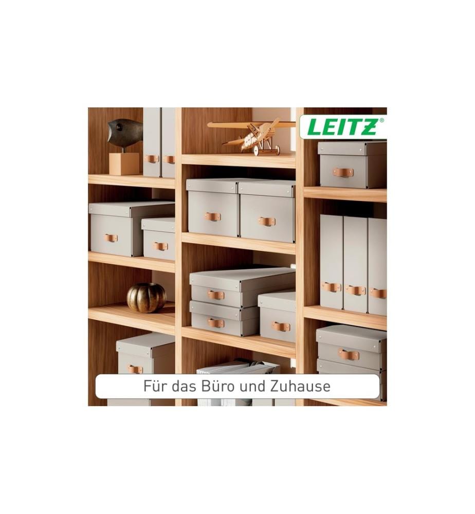 LEITZ - Arrchivbox Puro flach mit Klappdeckel, 2 Stück, Sand