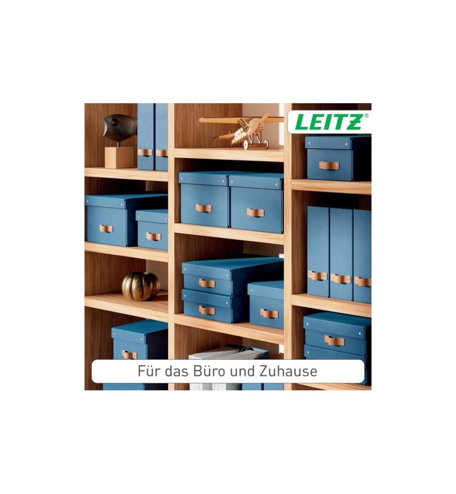 LEITZ - Arrchivbox Puro mittel mit Klappdeckel, 2 Stück, Nachtblau