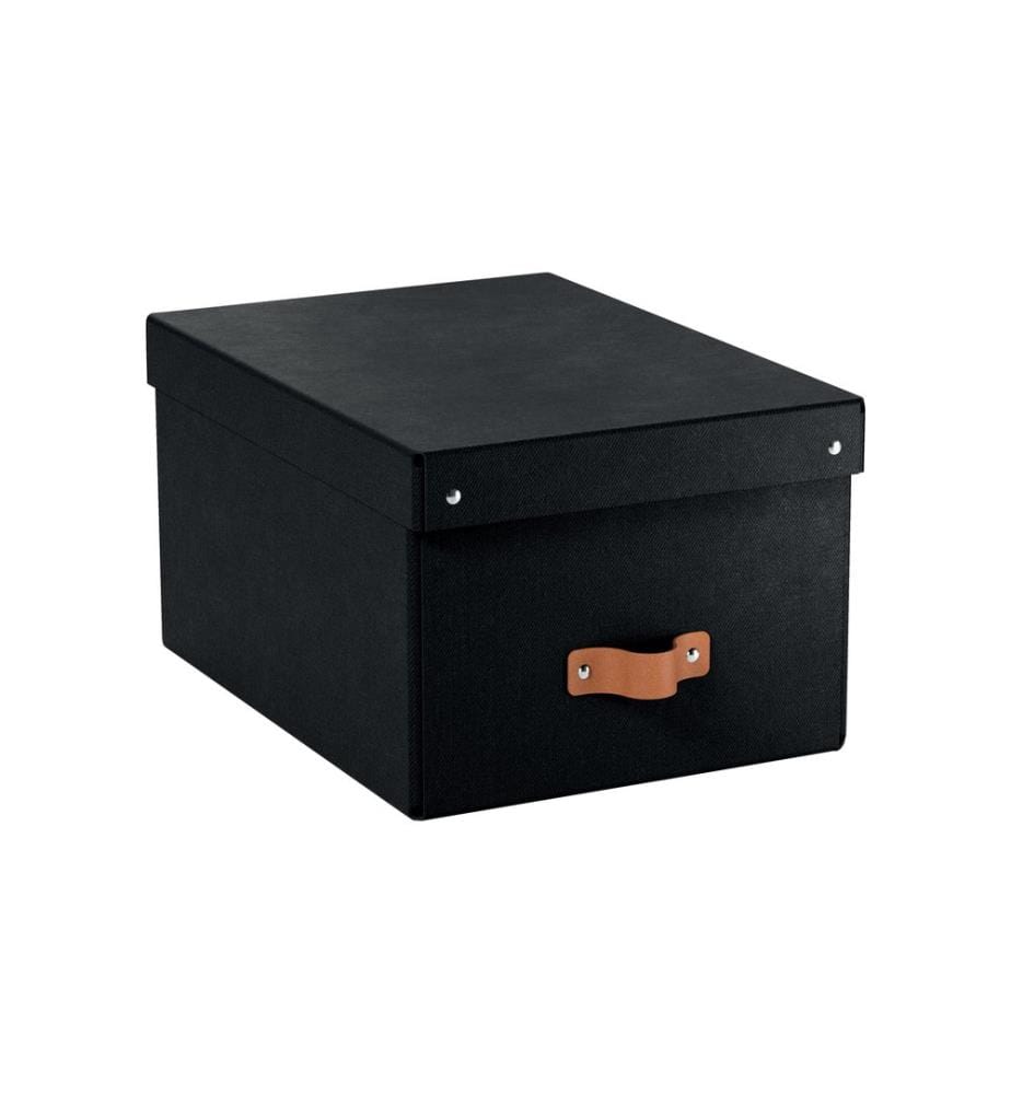 LEITZ - Arrchivbox Puro mittel mit Klappdeckel, 2 Stück, Schwarz