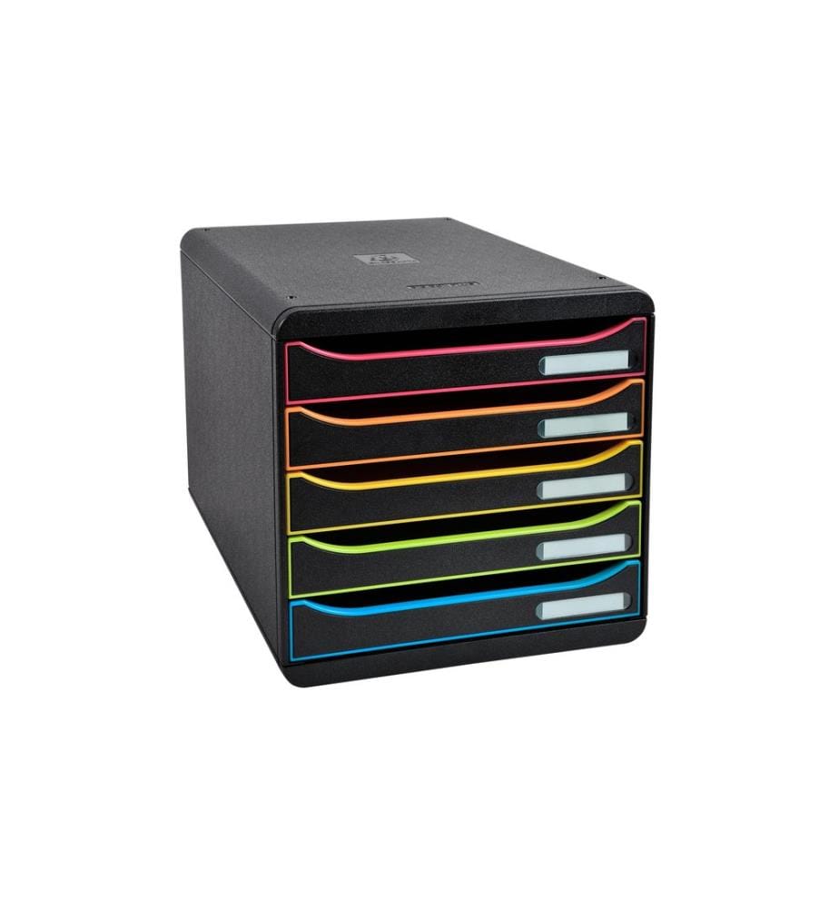 EXACOMPTA - Schubladenbox Big Box Plus 5 Schubladen, Schwarz