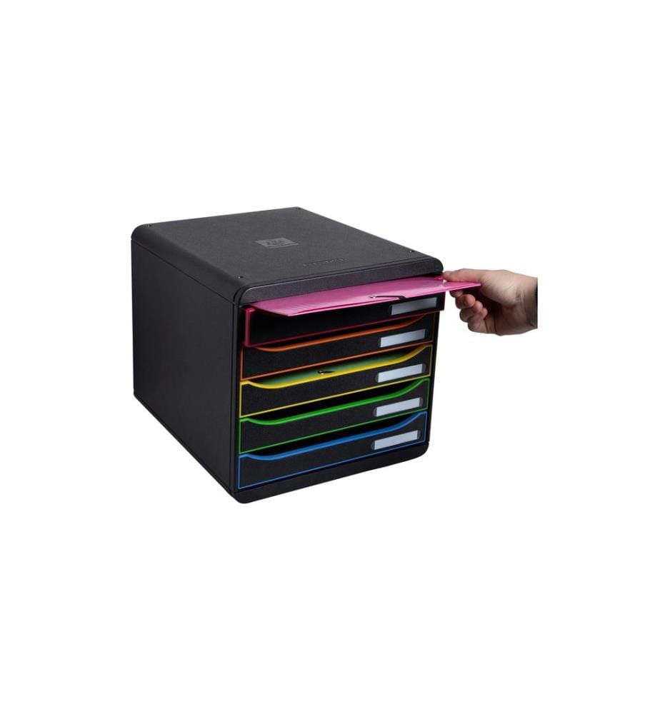 EXACOMPTA - Schubladenbox Big Box Plus 5 Schubladen, Schwarz