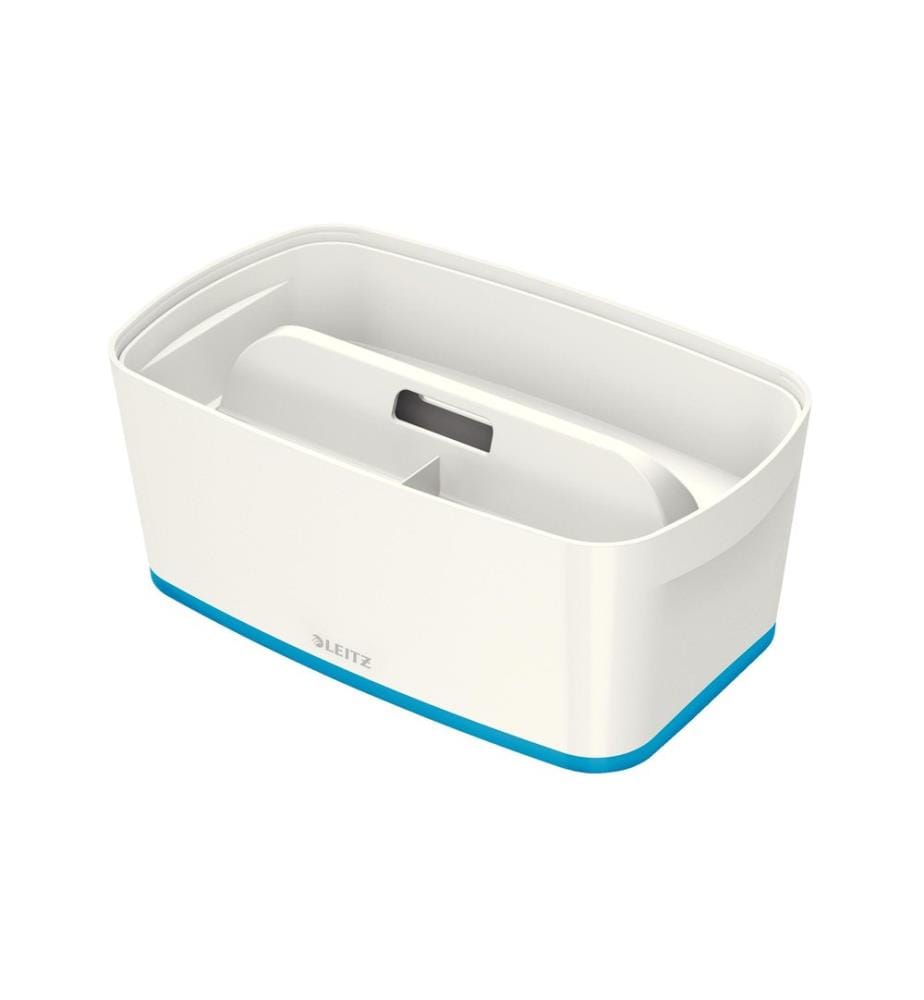 LEITZ - Boîte de rangement MyBox Petit Blanc;  Bleu