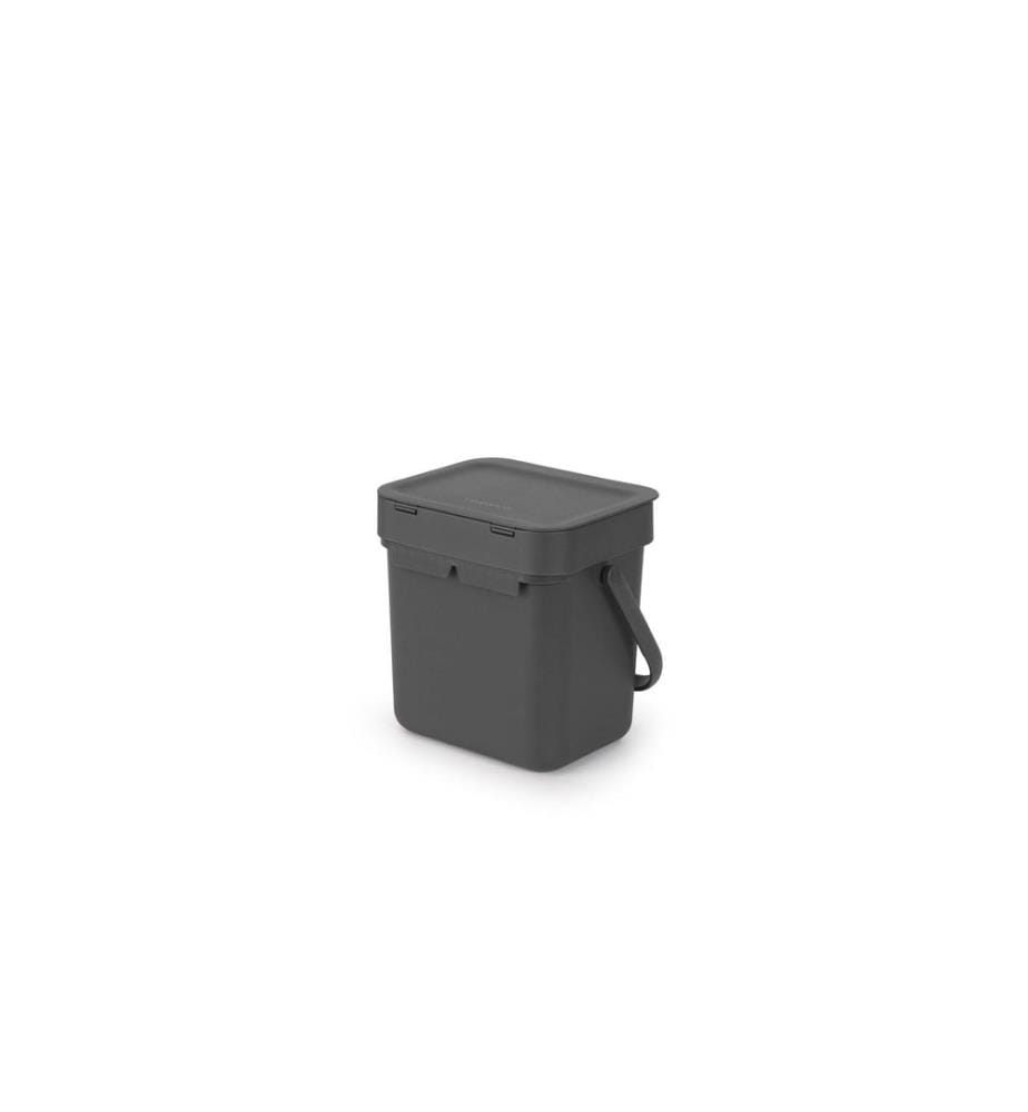 BRABANTIA - Komposteimer Sort & Go 3 l, Grau
