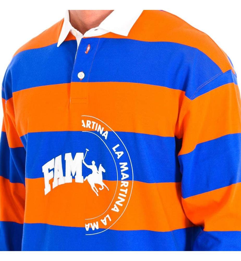 Poloshirt - Blau & Orange