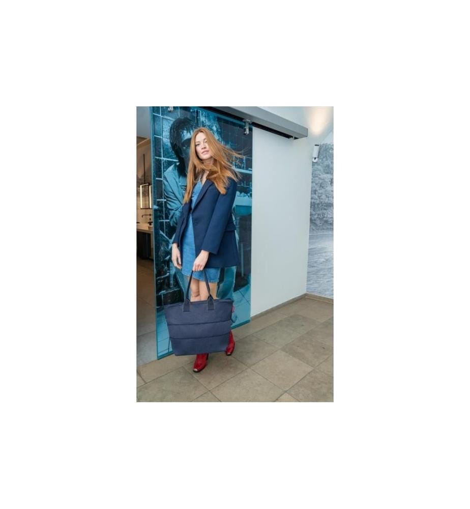 REISENTHEL - Sac Shopper e1 Herringbone Dark Blue