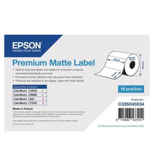 EPSON - Etikettenrolle Premium 76 x 51 mm