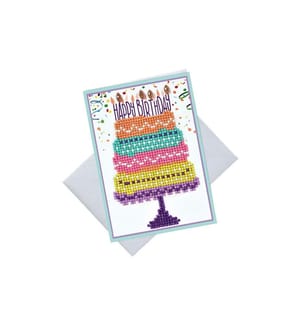 DIAMOND DOTZ - Carte de félicitations pour l'artisanat Gâteau, 1 pièce