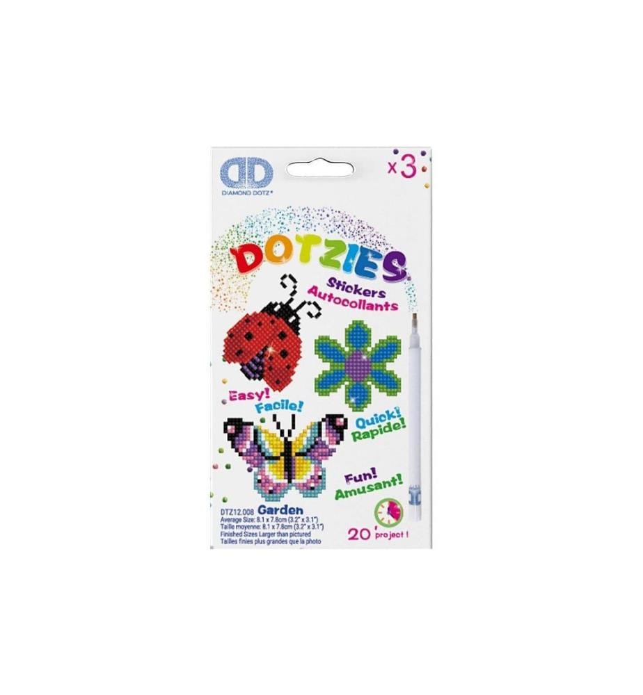 DIAMOND DOTZ - Bastelset Schmetterling, Marienkäfer und Biene