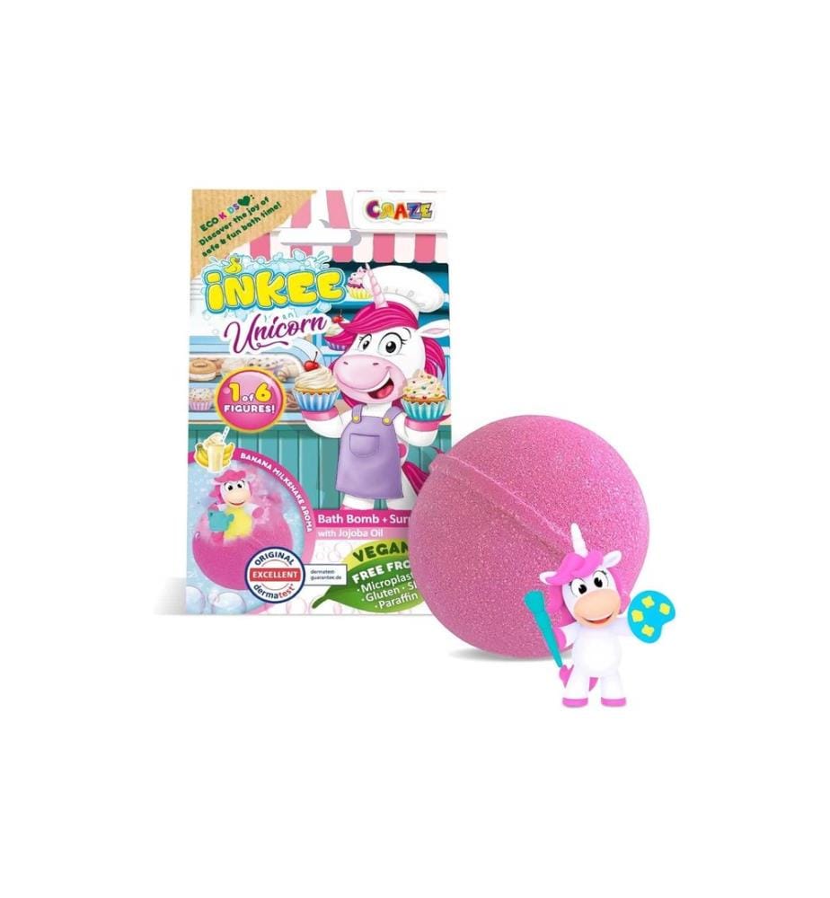 CRAZE - Inkee Surprise Badebombe Unicorn Professions 2 Stück