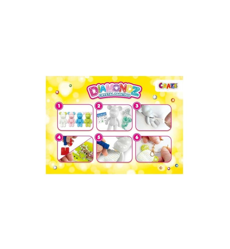 CRAZE - Diamondz Keychain Set Teddybär