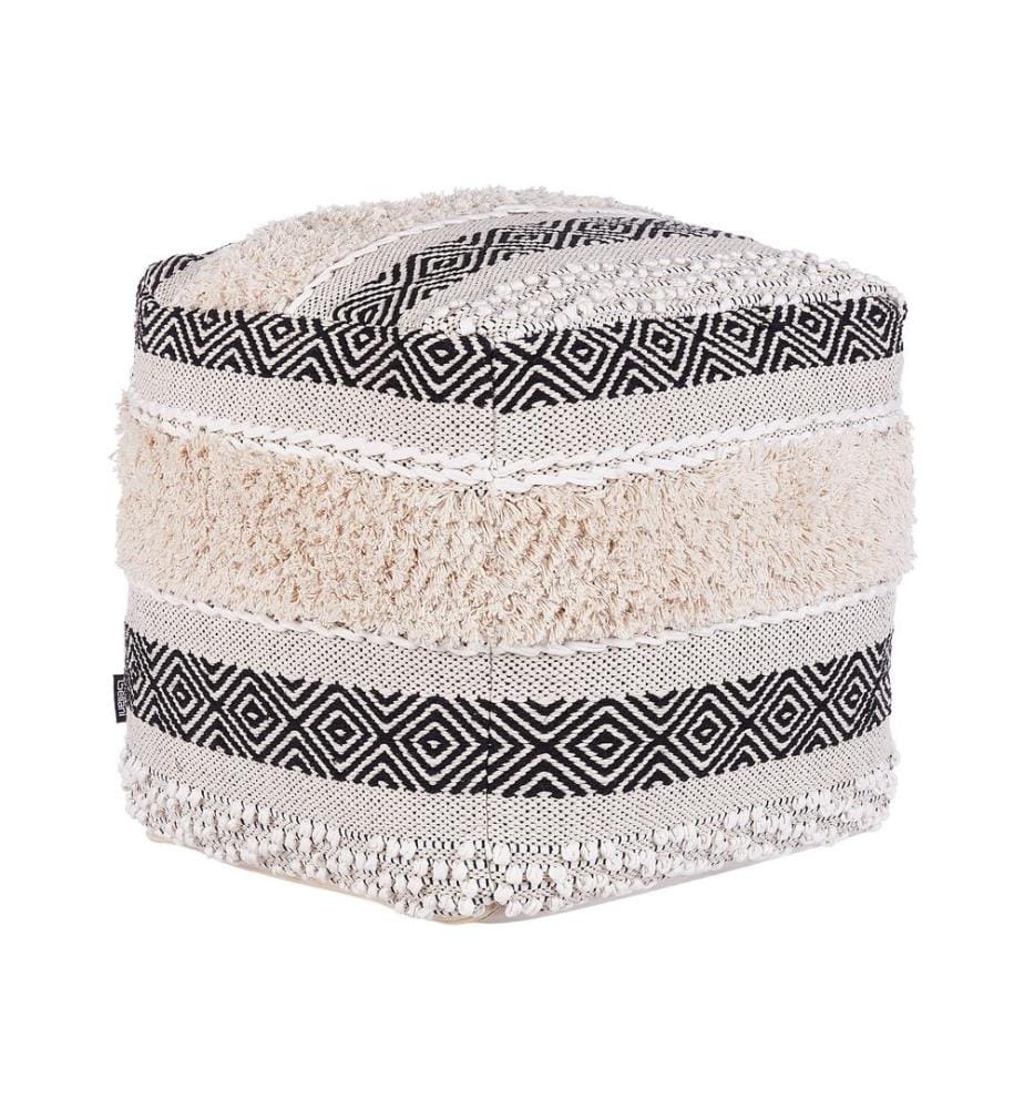 Pouf KANAM Baumwolle Hellbeige