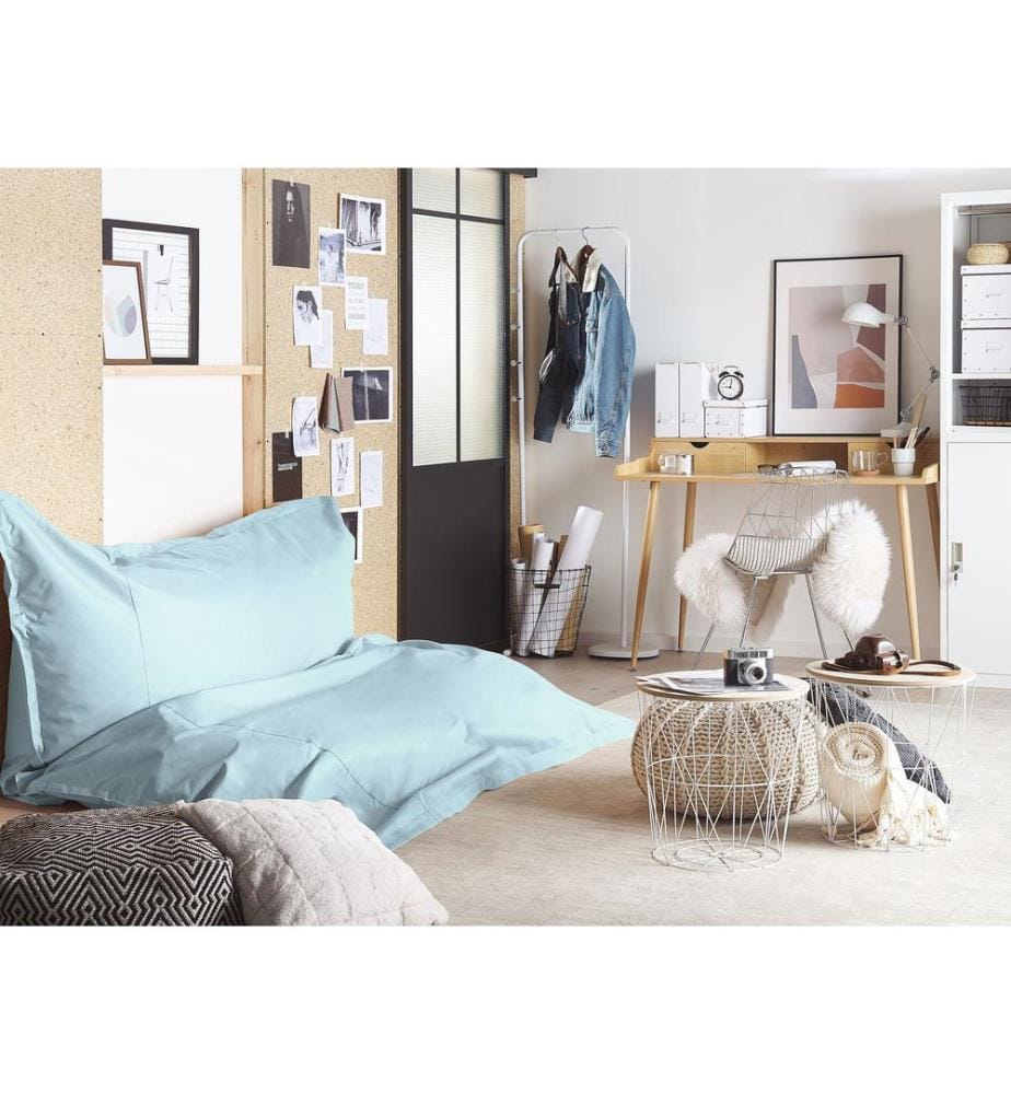 Sitzsack 600 L FUZZY 180 cm 230 cm Hellblau