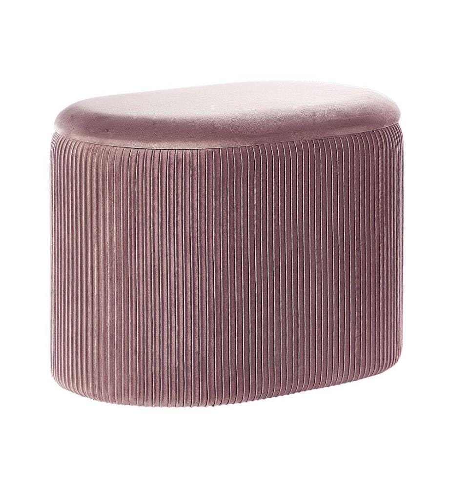 Pouf mit Stauraum RICHLAND Samtstoff Rosa