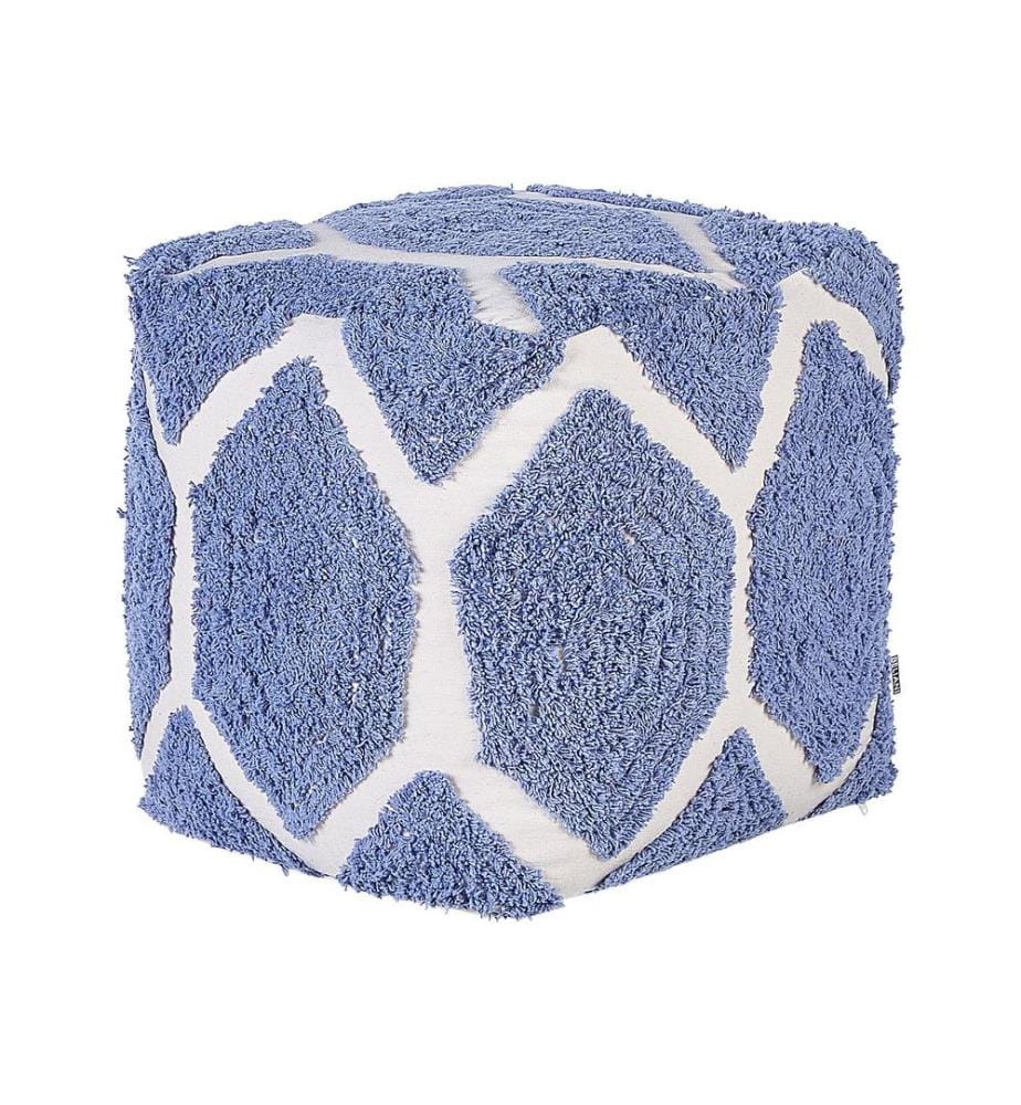 Pouf ROJHAN Coton Bleu