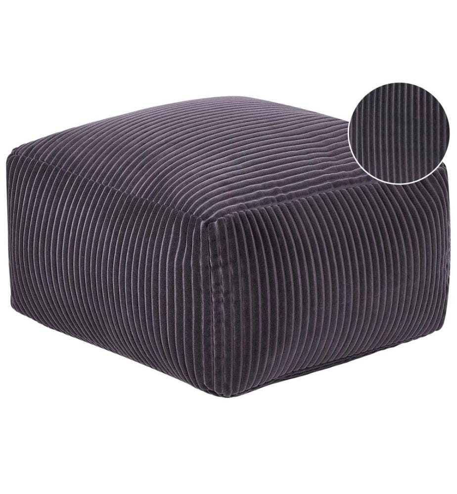 Pouf MUKKI Baumwolle Dunkelgrau