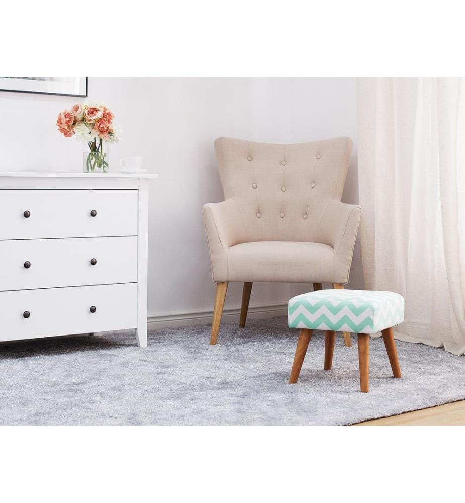 Hocker MANTEO Baumwolle Mintgrün