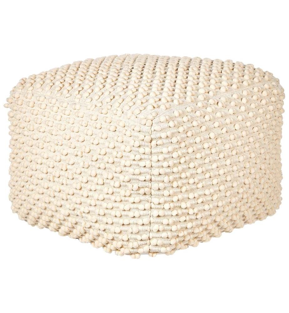 Pouf KINGRI Baumwolle Hellbeige