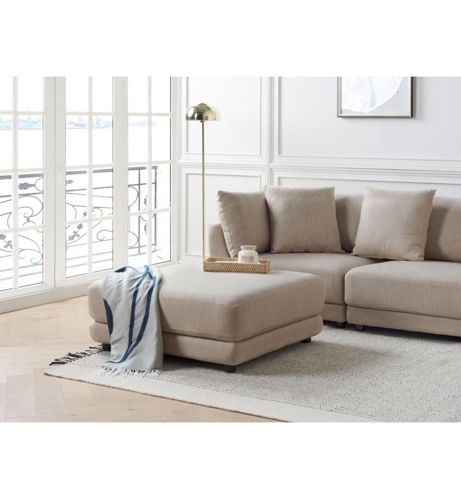 Ottomane SIGTUNA Stoff Beige