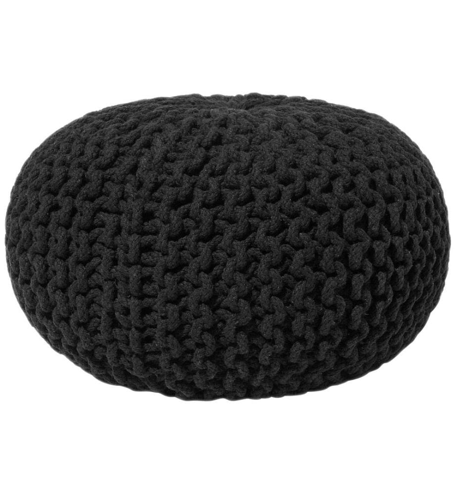 Pouf CONRAD Coton Noir