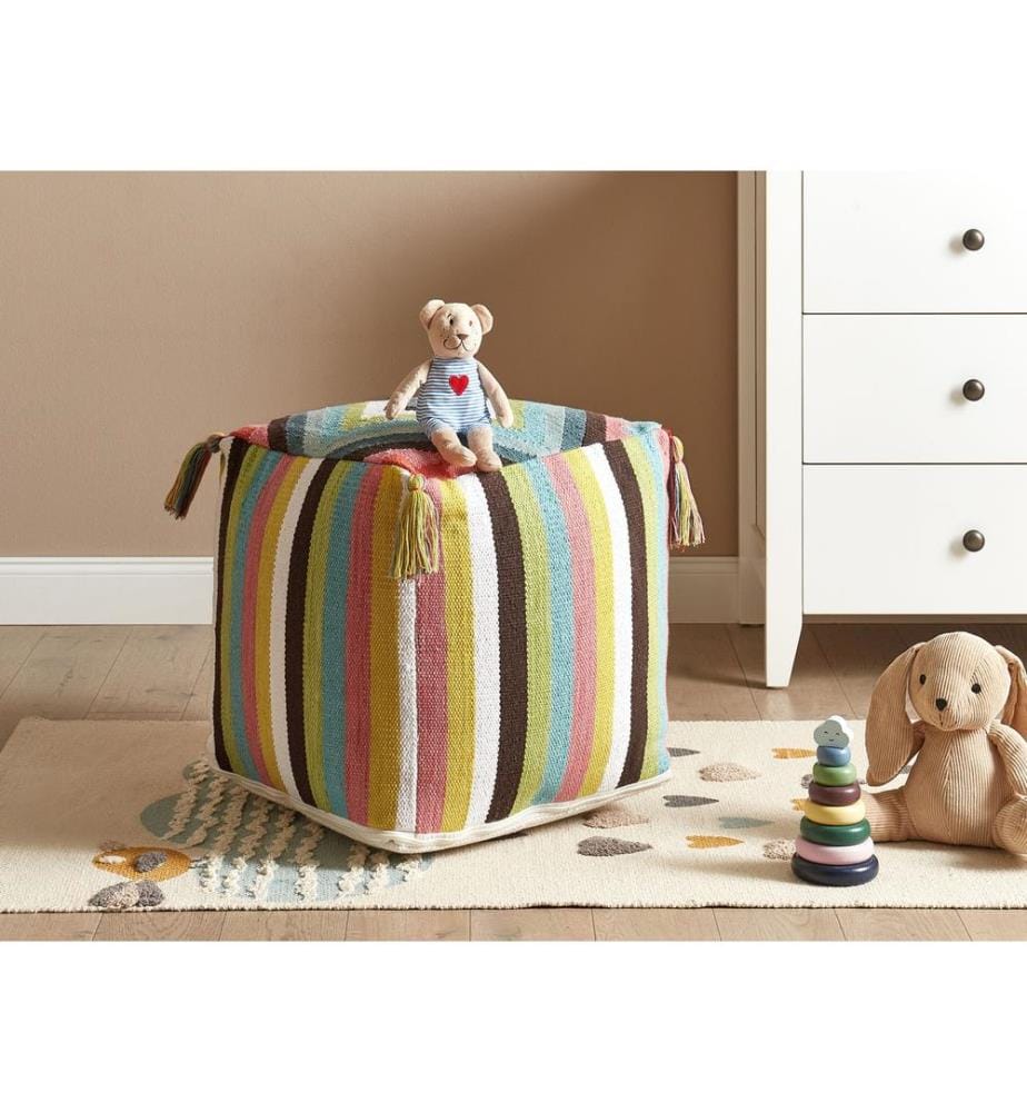 Pouf MONEASA Baumwolle Bunt