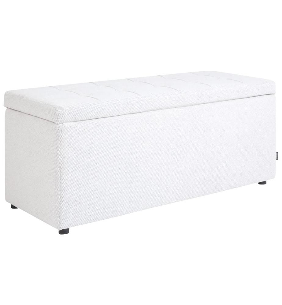 Storage Ottoman OREM Fabric Off-White