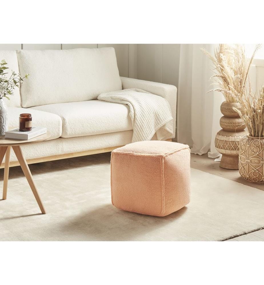 Pouf ALIPUR Bouclé Orange