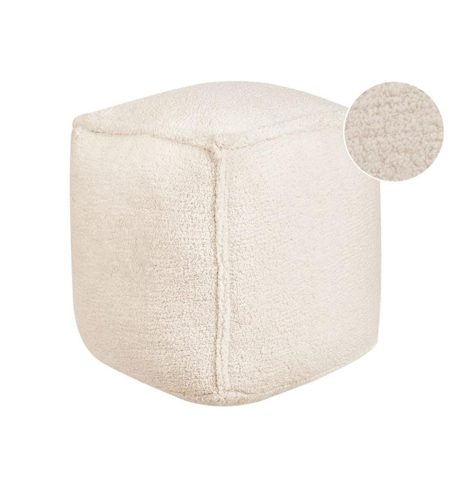 Pouf ALIPUR Bouclé Hellbeige 40 cm 40 cm 40 cm