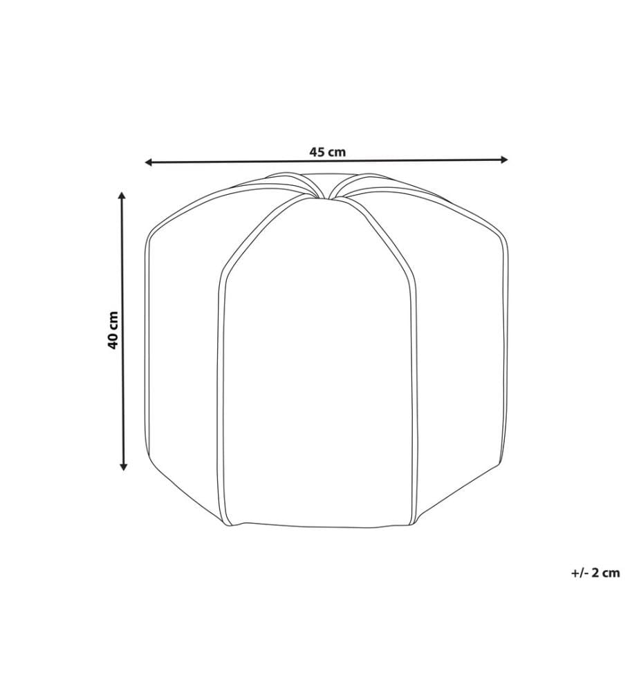 Pouf WISHEK Samtstoff Purpur