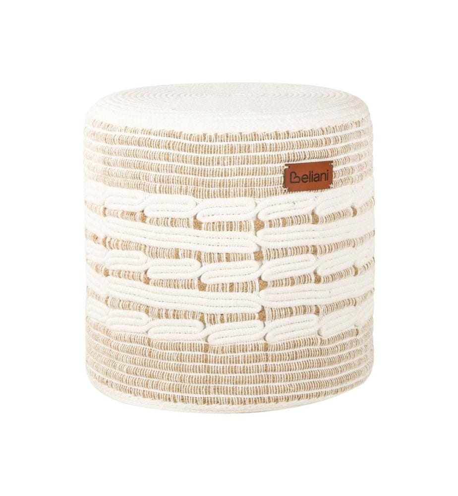 Pouf ABTIN Jute Weiss