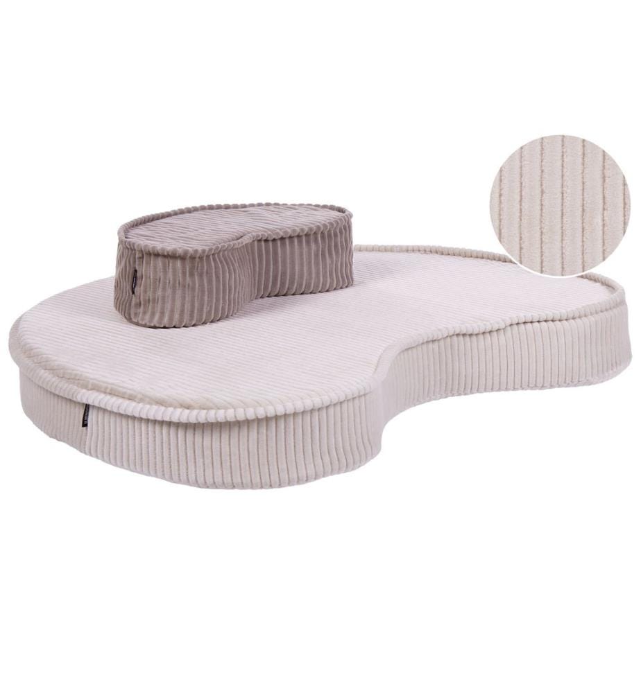 Pouf NILI Samtstoff Hellbeige