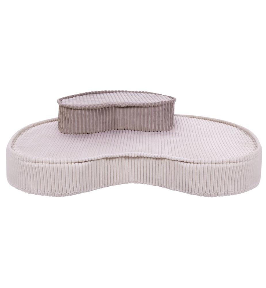 Pouf NILI Samtstoff Hellbeige