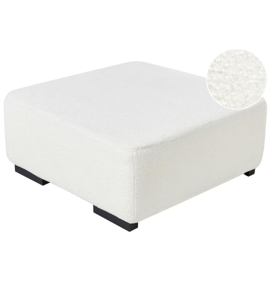 Ottoman LUNGO Boucle White
